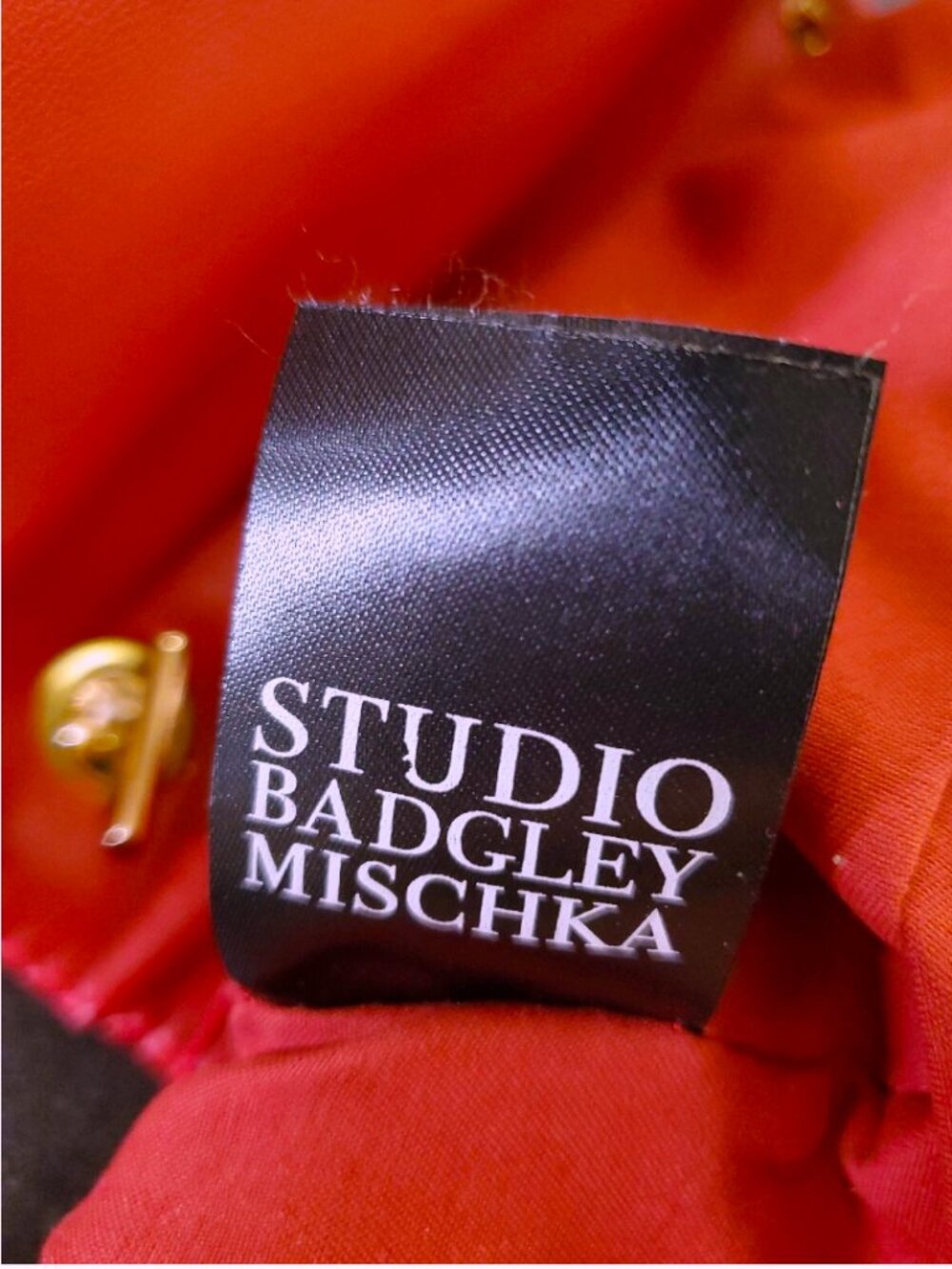 Badgley Mischka "Red Diamond Quilted" Crossbody Bag High Quality Vegan Leather - Picture 6 of 8